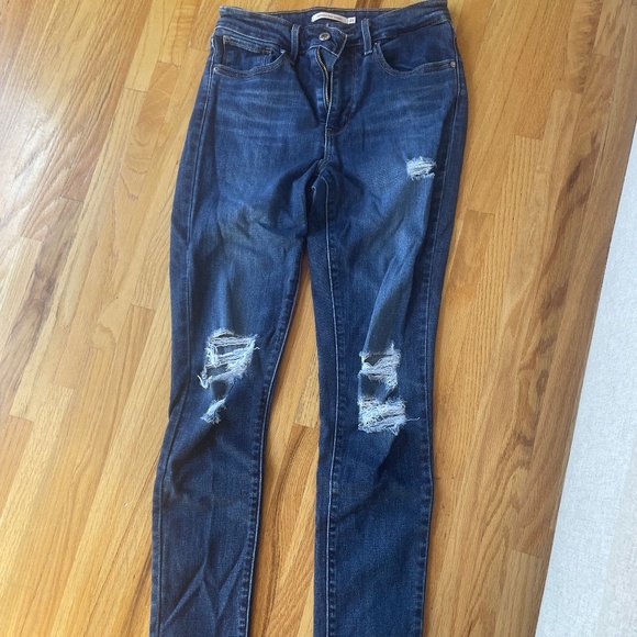 Levi's - Women's 721 High-Rise Stretch Skinny Jeans - Picture 3 of 6